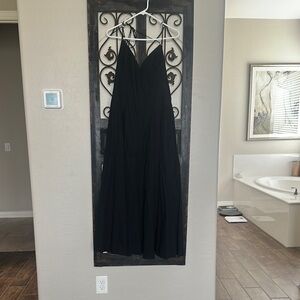 Abercrombie & Fitch Black Plunge Maxi Gown